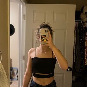 Black tank top